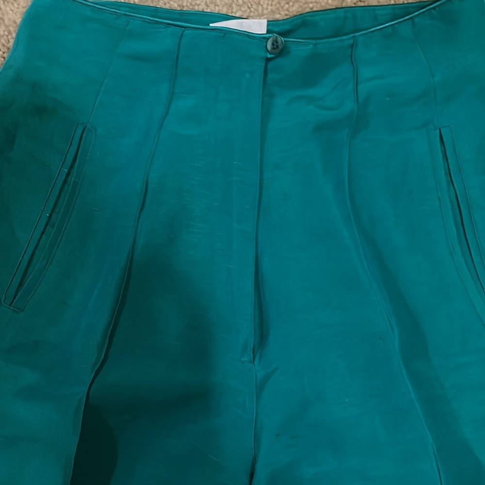 Vintage Together turquoise two-piece pantsuit size 4 - Picture 15 of 16